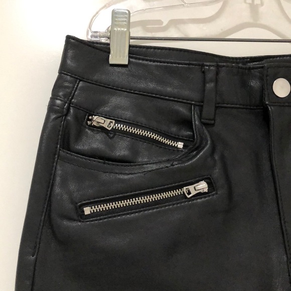 Black fitted leather pants - Picture 3 of 9